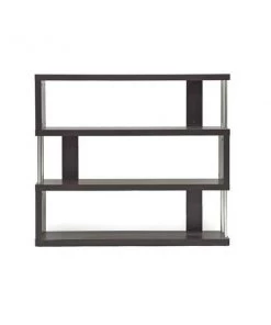 Wholesale Interiors FP-3D Barnes Dark Brown Three-Shelf Modern Bookcase