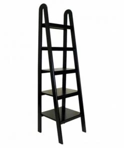 Wayborn Home Furnishing WaybornHomeFurnishings 9025B Ladder Bookcase - Black