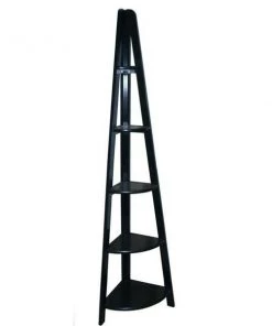 Yu Shan CO USA Ltd 176-33 5 shelf corner ladder bookcase Espresso