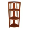 Daphne'S Dinnette Ltd 4-tier corner folding bookcase Honey Oak