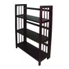 Daphne'S Dinnette Ltd 3 Tier Folding Bookcase Espresso