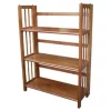 Yu Shan CO USA Ltd 330-25 3 Tier Folding Bookcase Honey Oak