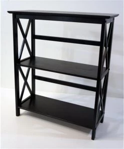 Daphne'S Dinnette Ltd Montego 3 tier Bookcase Black
