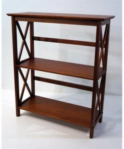 Daphne'S Dinnette Ltd Montego 3 tier Bookcase Walnut