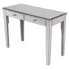 Elegant Decor 2 Drawers Dressing Table 42 In. X 18 In. X 31 In. In Silver Paint