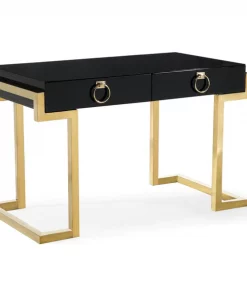 Tov Furniture Majesty Desk In Black/ Gold
