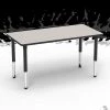 Virco 5000 Series 30" X 60" Activty Table W/ 30" Fixed Height Leg, Grey Nebula Top/Black Edge/Black UL