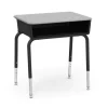 Virco 785 Series Open-front Student Desk W/ Adjstble Height Legs, Plastic Book Box and Laminated Top