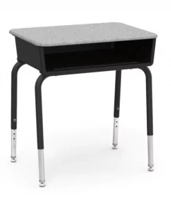 Virco 785 Series Open-front Student Desk W/ Adjstble Height Legs, Plastic Book Box and Laminated Top