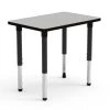 Virco 5000 Series 24" X 36" Activty Table W/ 30" Fixed Height Leg, Grey Nebula Top/Black Edge/Black UL