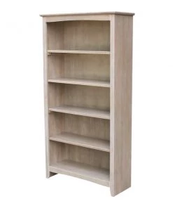 International Concepts Shaker Bookcase, 60"H, Washed Gray Taupe