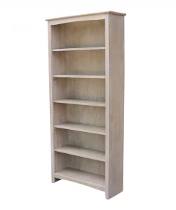International Concepts Shaker Bookcase, 72"H, Washed Gray Taupe