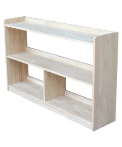 International Concepts Abby Divided Bookcase, 30"H, Unfinished