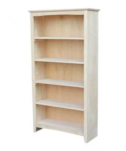 International Concepts Shaker Bookcase, 60"H, Unfinished