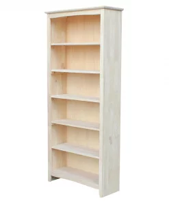 International Concepts Shaker Bookcase, 72"H, Unfinished