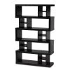 Baxton Studio Dora Dark Brown Finished Wood 5-Tier Geometric Bookshelf