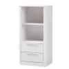 Baxton Studio Carlingford Modern Whitewashed Wood 2-Drawer Bookcase