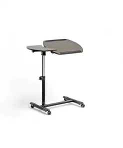 Baxton Studio Olsen Brown Wheeled Laptop Tray Table With Tilt Control