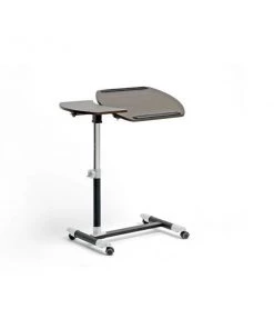 Baxton Studio Olsen Wenge/Black Wheeled Laptop Tray Table with Tilt Control