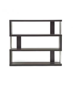 Baxton Studio Barnes Dark Brown Three-Shelf Modern Bookcase