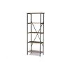 Baxton Studio Lancashire Brown Wood & Metal Bookcase