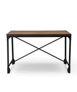 Baxton Studio Greyson Vintage Industrial Antique Bronze Home Office Wood Desk