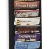 Durham Mfg Literature Rack 11 Compartments, 13-1/8"W x 4"D Black