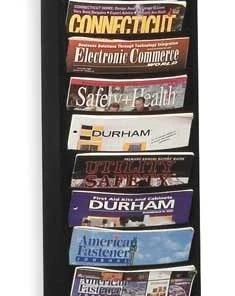 Durham Mfg Literature Rack 11 Compartments, 13-1/8"W x 4"D Black
