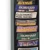 Durham Mfg Literature Rack 20 Compartments, 13-1/8"W x 4"D Black