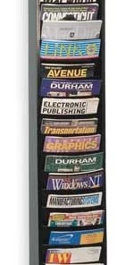Durham Mfg Literature Rack, Compartment 23, Blk