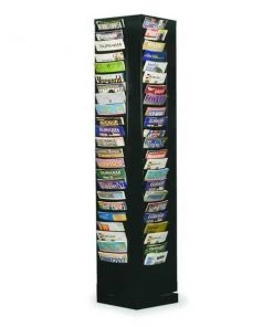 Durham Mfg Magazine Display 92 Compartments, 14-1/8"W x 14-1/8"D Black