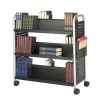 Safco Book Cart, Double-Sided, Black
