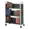 Safco Book Cart, Single-Sided, Black
