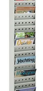 Safco Magazine Rack, 23-Pocket, Gray
