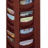 Safco Rotating Display, 48-Pocket, Mahogany
