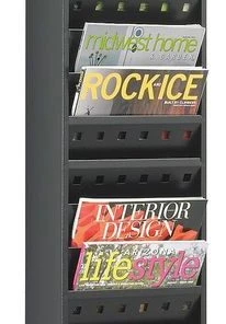 Safco Magazine Rack, 11-Pocket, Black