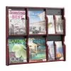 Safco Magazine/Pamphlet Display, Mahogany/Blk