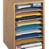 Safco Vertical Desktop Sorter, Oak