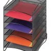 Safco Literature Organizer, Black, 6 Comp