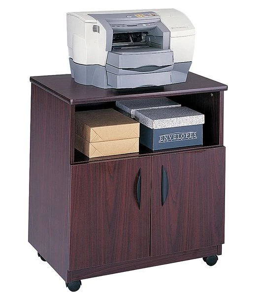 Safco Mobile Machine Stand, Mahogany