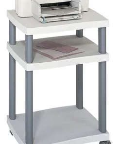 Safco Desk-Side Printer Stand, Light Gray