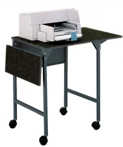 Safco Machine Stand w/Drop Leaves, Black