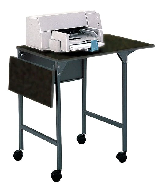 Safco Machine Stand w/Drop Leaves, Black