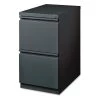 Lorell 15" W 2 Drawer Ff Mobile Pedestal FileLetter20", Charcoal, Letter