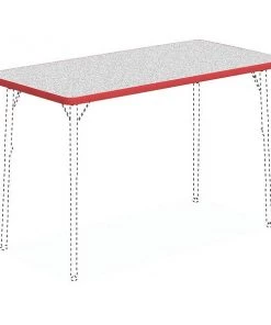 Rectangle Lorell Classroom Rectangular Activity Tabletop, 49 X 26 X 1.75, Laminate Top, Grey