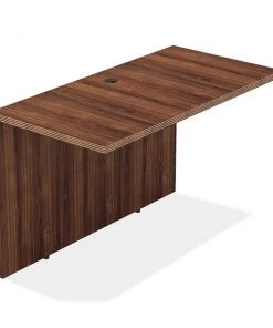 Lorell 24.8" D, 48" W, 29-1/2" H, Walnut, Laminate