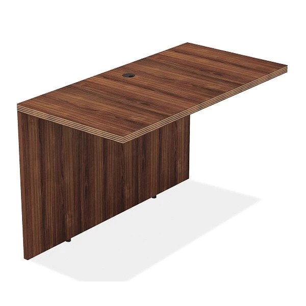 Lorell 24.8" D, 48" W, 29-1/2" H, Walnut, Laminate