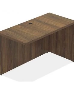 Lorell Desk Return, 47.3" D, 47.3" W, 30" H, Walnut, P2 Particleboard