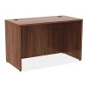Lorell 24" D, 48" W, 29-1/2" H, Walnut, 3mm PVC (Edge), Metal