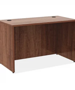 Lorell 24" D, 48" W, 29-1/2" H, Walnut, 3mm PVC (Edge), Metal